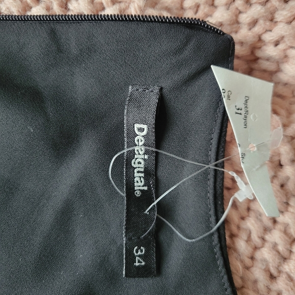 Desigual Dress Black Floral Size S - Picture 4 of 7